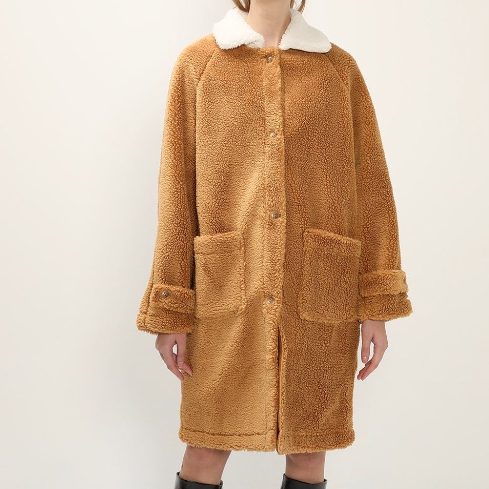 Collared Teddy Coat - Storets